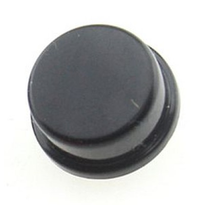 Cap voor 12x12 micro drukknop schakelaar rond Zwart